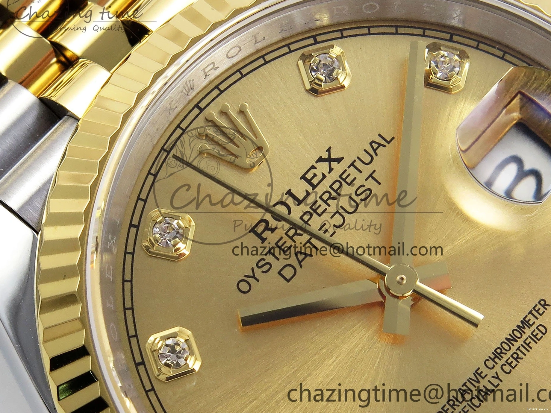 0107 DateJust 36 126233 APF 1:1 Best Edition 904L Steel YG Diamonds Dial on SS YG Jubilee Bracelet VR Unisex 1592